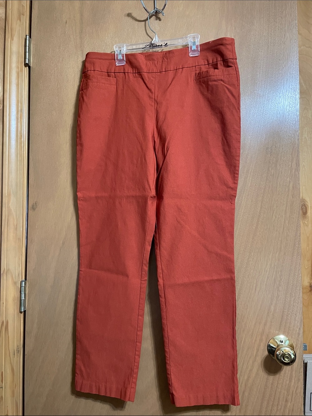 Kim Rogers Straight Leg Jeans in Rust